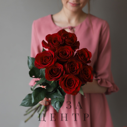 9 бордовых роз Эквадор